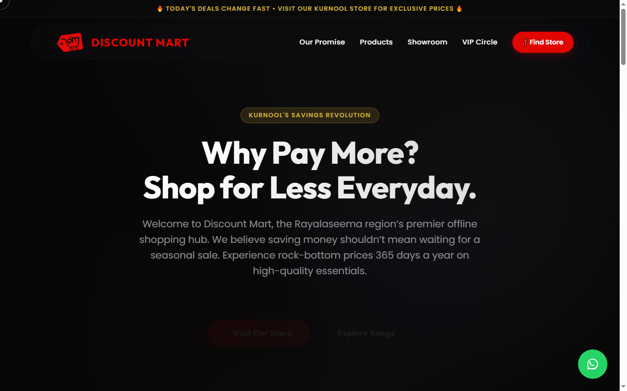 Discount Mart Rayalaseema Website